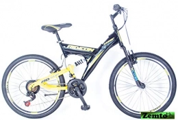 Hooptec MTB Mountainbike 24 Zoll, Umit Ride On, 46 cm schwarz-gelb