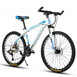 HUWAI Mountainbike HUWAI Voll Doppel-Suspension Mountain Bike, Mountainbike für Männer und Frauen, Status 24, 26-Zoll-Räder, Mittelhochfeste Stahlrahmen, White Blue, 24 inches