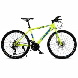 Hxx Fahrräder Hxx Mountain Folding Bicycle, 24"Mountain Speed Fahrradrahmen Aus Hochkohlenstoffhaltigem Stahl, 21-Gang-Doppelscheibenbremsen, Gelb