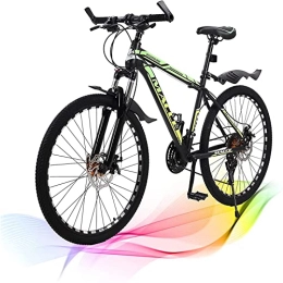 Hyhome Fahrräder Hyhome Klappbare Mountainbikes für Erwachsene, 66 cm, 3 Speichen, 27 Gänge, Doppelscheibenbremse, Fahrrad (Farbverläufe, grün)