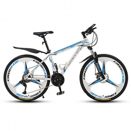 JESU Fahrräder JESU 26 inch Mountainbike für Erwachsene, Fahrrad-MTB-Fahrräder, Doppelscheiben-Bremsräder, Outdoor-Rennradfahren, Rahmen aus kohlenstoffhaltigem Stahl, schnell und komfortabel, Whiteblue, 30Speed