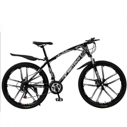 JLFSDB Mountainbike JLFSDB Mountainbike Fahrrad Bergfahrräder 26" Dämpfende Ravine Bike mit Doppelscheibenbremse Vorderachsfederung, 21 / 24 / 27 Geschwindigkeiten, Kohlenstoffstahlrahmen (Color : Black, Size : 21 Speed)