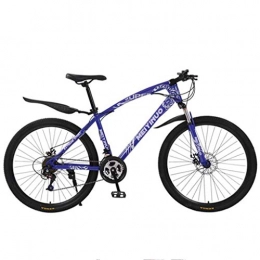 JLFSDB Fahrräder JLFSDB Mountainbike Fahrrad Mountainbikes mit Doppelscheibenbremse Vorderachsfederung 21 / 24 / 27 Geschwindigkeiten 26" Damen Herren Ravine Bike Carbon Stahlrahmen (Color : Blue, Size : 24 Speed)
