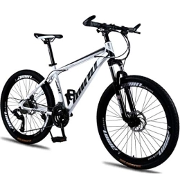 JLRTY Fahrräder JLRTY Mountainbike 26" Mountainbikes 21 / 24 / 27 / 30 Geschwindigkeiten MTB Bike Leichte Carbon-Stahlrahmen-Scheibenbremse Vorderachsfederung (Color : Black, Size : 24speed)