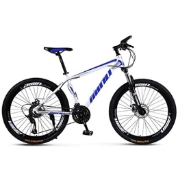 JLRTY Fahrräder JLRTY Mountainbike 26" Mountainbikes 21 / 24 / 27 / 30 Geschwindigkeiten MTB Bike Leichte Carbon-Stahlrahmen-Scheibenbremse Vorderachsfederung (Color : Blue, Size : 30speed)