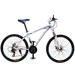 JLRTY Fahrräder JLRTY Mountainbike 26" Mountainbikes 21 / 27 / 30 Geschwindigkeiten Damen / Herren MTB Bike Leichte Aluminium Rahmen Federung Vorne Doppelscheibenbremse (Color : Blue, Size : 30speed)