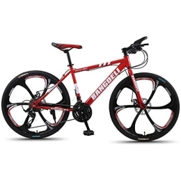 JLRTY Fahrräder JLRTY Mountainbike Bergfahrräder 26" Rad MTB Bike 21 / 24 / 27 / 30 Geschwindigkeit Leichte Carbon-Stahlrahmen Doppelaufhebung Scheibenbremse (Color : Red, Size : 30speed)