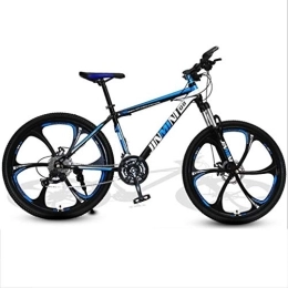 JLRTY Mountainbike JLRTY Mountainbike Mountain Bike, Männer / Frauen MTB Fahrräder, Carbon-Stahlrahmen, Vorderradaufhängung Und Doppelscheibenbremse, 26-Zoll-Räder Mag (Color : Black+Blue, Size : 24 Speed)