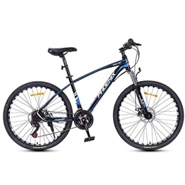 JLRTY Mountainbike JLRTY Mountainbike Mountainbike, 26 / 27-Zoll-Unisex MTB Fahrräder, Carbon-Stahlrahmen, Doppelscheibenbremse Vorderachsfederung, 24 Geschwindigkeit Speichen Felgen (Color : Blue, Size : 27.5inch)