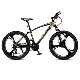 JLRTY Fahrräder JLRTY Mountainbike Mountainbike, 26 „Carbon Stahlrahmen Männer / Frauen Fahrräder Hardtail, Doppelscheibenbremse Und Vorderradgabel, 21 / 24 / 27 Geschwindigkeiten (Color : Gold, Size : 21 Speed)