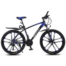 JLRTY Fahrräder JLRTY Mountainbike Mountainbike, 26 ‚‘ Rad Fahrräder 27 / 30 Geschwindigkeiten MTB Leichtes Aluminium Rahmen Scheibenbremse Vorderachsfederung (Color : Blue, Size : 27speed)
