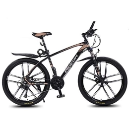 JLRTY Fahrräder JLRTY Mountainbike Mountainbike, 26 ‚‘ Rad Fahrräder 27 / 30 Geschwindigkeiten MTB Leichtes Aluminium Rahmen Scheibenbremse Vorderachsfederung (Color : Gold, Size : 30speed)