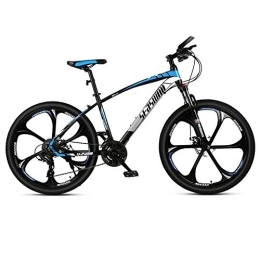 JLRTY Fahrräder JLRTY Mountainbike Mountainbike, 26 Zoll Mne / Frauen MTB Fahrräder, Carbon-Stahlrahmen, Vorderradaufhängung Doppelscheibenbremse, 21 / 24 / 27 Beschleunigt (Color : Blue, Size : 24 Speed)