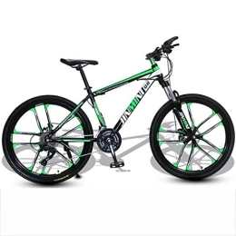 JLRTY Fahrräder JLRTY Mountainbike Mountainbike, 26 Zoll Männer / Frauen Hardtail Bike Carbon Stahlrahmen Doppelscheibenbremse Und Vorderradaufhängung (Color : Black+Green, Size : 21 Speed)