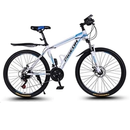 JLRTY Fahrräder JLRTY Mountainbike Mountainbike, Bergfahrräder Hardtail, 21 Geschwindigkeit, Carbon-Stahlrahmen, Vorderradaufhängung Doppelscheibenbremse, 26-Zoll-Speichen Felgen (Color : White)