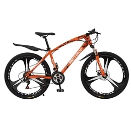 JLRTY Mountainbike JLRTY Mountainbike Mountainbike, Damen / Herren 26 Zoll-Rad-Fahrrad-Carbon-Stahlrahmen for Fahrräder, Doppelscheibenbremse Und Stoßfest Federgabel (Color : Orange, Size : 24-Speed)