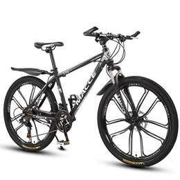 JLRTY Fahrräder JLRTY Mountainbike Mountainbike, Hardtail Fahrrad, Leichte Carbon Steel Doppelscheibenbremse Und Vorderradfederung, 26-Zoll-Räder (Color : Black, Size : 27-Speed)