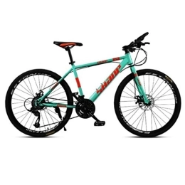 JLRTY Fahrräder JLRTY Mountainbike Mountainbike, MTB Fahrräder Carbon-Stahlrahmen, Vorderradaufhängung Und Doppelscheibenbremse, 26-Zoll-Räder (Color : Green, Size : 27-Speed)