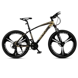 JLRTY Fahrräder JLRTY Mountainbike Mountainbike, Unisex Bergfahrräder Hardtail, Doppelscheibenbremse Federung Vorne, Carbon-Stahlrahmen, 26-Zoll-Mag-Rad (Color : Gold, Size : 21 Speed)