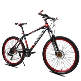 JLRTY Fahrräder JLRTY Mountainbike Mountainbikes Unisex 26 ‚‘ Carbon Stahlrahmen 21 / 24 / 27 Geschwindigkeit Scheibenbremse Doppelaufhebung (Color : Red, Size : 27speed)