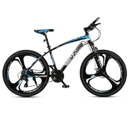 Kays Fahrräder Kays Mountainbike Mountainbike, 26 „Carbon Stahlrahmen Männer / Frauen Fahrräder Hardtail, Doppelscheibenbremse Und Vorderradgabel, 21 / 24 / 27 Geschwindigkeiten (Color : Blue, Size : 27 Speed)