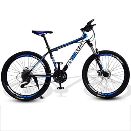 Kays Fahrräder Kays Mountainbike Mountainbike, 26 Zoll Bergfahrräder Hardtail, Carbon-Stahlrahmen, Vorderradaufhängung Doppelscheibenbremse, 21 / 24 / 27 Beschleunigt (Color : Black+Blue, Size : 21 Speed)