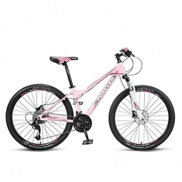 Kays Fahrräder Kays Mountainbike Mountainbike, Unisex 26 Zoll Fahrräder, Leichte Aluminium-Legierung Fream Doppelscheibenbremse Und Vorderradaufhängung, 27 Geschwindigkeit (Color : Pink)