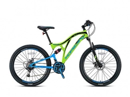 KRON Mountainbike KRON ARES 4.0 Mountainbike 27.5 Zoll | 21 Gang Shimano mit Scheibenbremse | 16.5 Zoll Rahmen Vollgefedert MTB Erwachsenen- und Jugendfahrrad | Grün