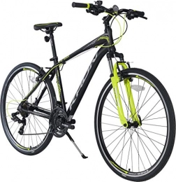 KRON Mountainbike KRON TX-100 Aluminium Mountainbike 28 Zoll | 21 Gang Shimano Kettenschaltung mit V-Bremse | 20 Zoll Rahmen MTB Erwachsenen- und Jugendfahrrad | Schwarz Grün