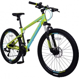 KRON Fahrräder KRON XC-100 Hardtail Aluminium Mountainbike 27.5 Zoll, 21 Gang Shimano Kettenschaltung mit Scheibenbremse | 18 Zoll Rahmen MTB Erwachsenen- und Jugendfahrrad | Grün & Türkis