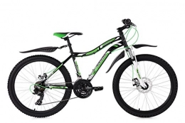 KS Cycling Mountainbike KS Cycling Jugendfahrrad Mountainbike MTB Hardtail 24'' Phalanx schwarz-weiß-grün