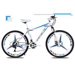KXDLR Fahrräder KXDLR Mountainbike-Aluminium-Rahmen Fahrrad-Gabel Federung 3 Speichen-Räder Doppelscheibenbremse Fahrrad High-Carbon Stahl Fahrrad Im Freien 26-Zoll-Räder, Blau, 21 Speeds