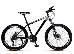 LaKoos City Mountainbike 26 Zoll mit Doppelscheibenbremse, Erwachsenen-MTB, Hardtail-Fahrrad mit verstellbarem Sitz, verdicktem Kohlenstoffstahlrahmen, Speichenrad-schwarz