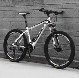 LBWT Fahrräder LBWT 26 Zoll Erwachsene Off-Road Radfahren, Mountainbike, Stahlrahmen, Doppelscheibenbremse, Geschenke (Color : White Black, Size : 24 Speed)