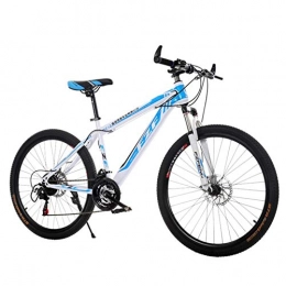 LBWT Fahrräder LBWT Sport Mountainbike, 24 Zoll City Road Fahrrad, 24 Geschwindigkeit MTB, High-Carbon Stahlrahmen, Geschenke (Color : White Blue)