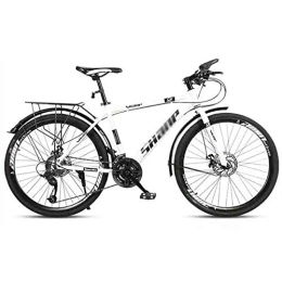 LILIS Fahrräder LILIS Mountainbike Mountainbike Erwachsene MTB Fahrrad-Straßen-Fahrräder Einstellbare Geschwindigkeit for Männer und Frauen 26in Räder Doppelscheibenbremse (Color : White, Size : 27 Speed)
