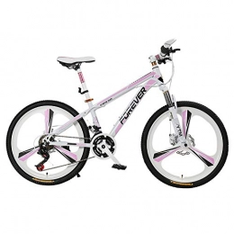 Link Co Fahrräder Link Co Mountainbike 27-Gang Stahlrahmen 23, 5 Zoll Räder Dual Suspension Fahrrad, Pink