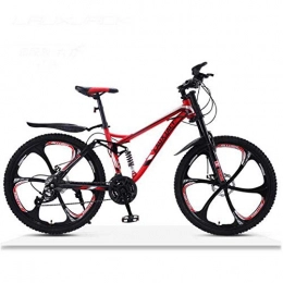 LJLYL Fahrräder LJLYL Mountainbike-Fahrrad für Erwachsene, Vollfederung, Rahmen aus hohem Kohlenstoffstahl, Doppelscheibenbremse, Aluminiumlegierungsräder, B, 26 inch 21 Speed