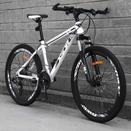 LJLYL Fahrräder LJLYL Mountainbike mit Rädern aus Aluminiumlegierung, leichtes MTB-Fahrrad mit hohem Kohlenstoffstahlrahmen und Doppelscheibenbremse, stoßdämpfende Vorderradgabel, C, 26 inch 27 Speed