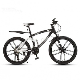 LJLYL Fahrräder LJLYL Vollgefedertes Mountainbike-Fahrrad, Rahmen aus hohem Kohlenstoffstahl, stoßdämpfende Vordergabel, Doppelscheibenbremse, C, 26 inch 24 Speed