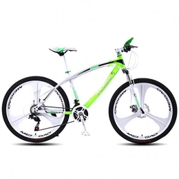 LOISK Mountainbike LOISK 26 Zoll 21 / 24 / 27 Gang MTB, Freizeitradfahren Rennrad Fitness im Freien Doppelscheibenbremse Rahmen aus kohlenstoffhaltigem Stahl Gabel, Grün, 27 Speed
