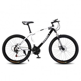 LOISK Fahrräder LOISK Mountainbikes 26 inch Outroad Mountainbike MTB Fahrräder mit Vollfederung aus Kohlenstoffstahl Speichenrad Doppelscheibenbremsen, Schwarz, 27 Speed