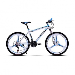 LRHD Mountainbike LRHD Mountainbike hochgekohlt Stahlrahmen Fahrrad-Gabel Federung 3 Messer Rder Doppelscheibenbremse Rennrad 24 / 26 Zoll MTB Bike Rennrad Outdoor Radfahren, 21 Speed (blau) (Gre : X-Large)
