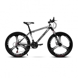 LRHD Fahrräder LRHD Mountainbike hochgekohlt Stahlrahmen Fahrrad-Gabel Federung 3 Messer Rder Doppelscheibenbremse Rennrad 24 / 26 Zoll MTB Bike Rennrad Outdoor Radfahren, 21 Speed (Gray) (Gre : X-Large)