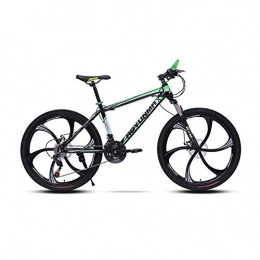 LRHD Fahrräder LRHD Mountainbike hochgekohlt Stahlrahmen Fahrrad-Gabel Federung 6 Messer Rder Doppelscheibenbremse Rennrad 24 / 26 Zoll MTB Bike Rennrad Outdoor Radfahren, 21 Speed (Grn) (Gre : X-Large)
