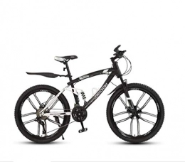 LUO'S Mountainbike LUO Fahrrad ， Mountainbike für Erwachsene mit weichem Schwanz, Snowbikes aus kohlenstoffhaltigem Stahl, City-Fahrrad mit Doppelscheibenbremse für Studenten, integrierte 24-Zoll-Räder aus Magnesiumleg