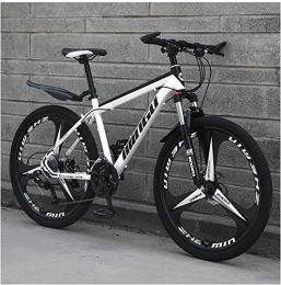 Lyyy Fahrräder Lyyy 26 Zoll Männer Mountain Bikes, High-Carbon Stahl Hardtail Mountainbike, Berg Fahrrad mit Federung vorne Adjustable Seat YCHAOYUE (Color : 30 Speed, Size : White 3 Spoke)