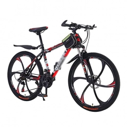 LZZB Fahrräder LZZB Mountainbike 21 Speed ​​Carbon Stahlrahmen 26 Zoll Räder Scheibenbremsen Fahrrad für Pfad, Trail &Amp; Berge / Rot / 24 Geschwindigkeit