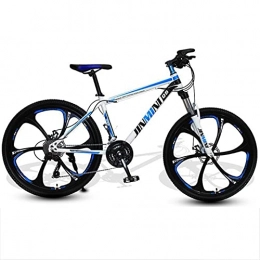 M-YN Mountainbike M-YN 26in Mountainbike 21 / 24 / 27 Geschwindigkeit Fahrrad Full Suspension MTB Bikes(Size: 24 Speed, Color:Weiß+Blau)
