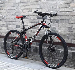 Mnjin Fahrräder Mnjin Outdoor-Sport 26"24-Gang-Mountainbike für Erwachsene, Leichter Aluminium-Vollfederungsrahmen, Federgabel, Scheibenbremse